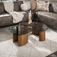 ARCHITECTURE Industrial coffee table 100cm oiled oak black frame