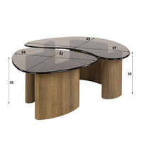 ARCHITECTURE Industrial coffee table 100cm oiled oak black frame