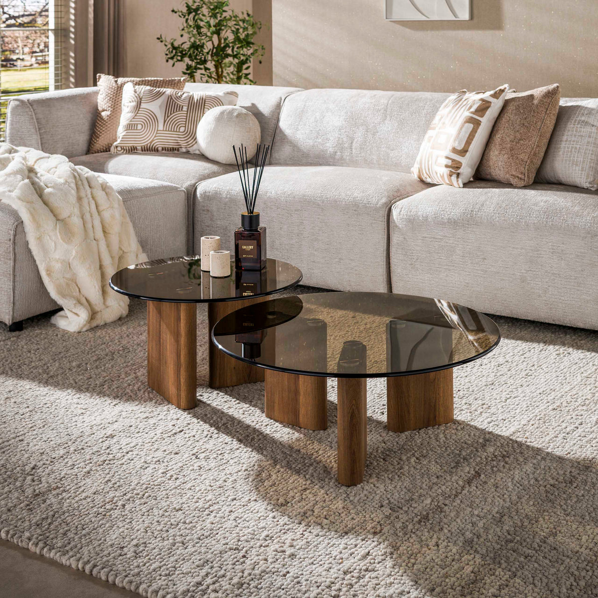 ARCHITECTURE Industrial coffee table 100cm oiled oak black frame