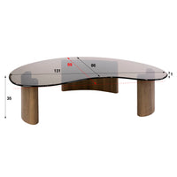 ARCHITECTURE Industrial coffee table 100cm oiled oak black frame