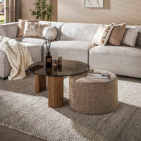 ARCHITECTURE Industrial coffee table 100cm oiled oak black frame