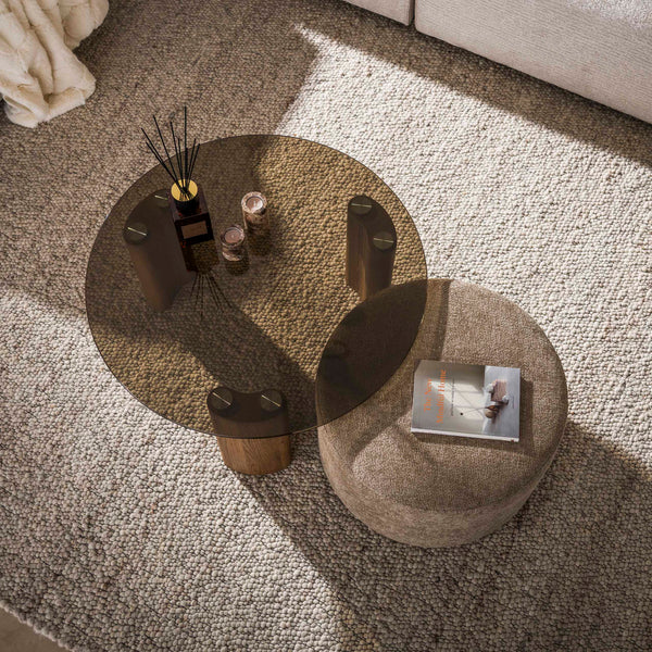 ARCHITECTURE Industrial coffee table 100cm oiled oak black frame