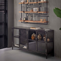 AMAZONAS Solid sideboard 150cm acacia metal tree edge
