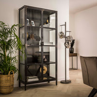Vitrine Rift Metal 2 Türen / Gunmetal