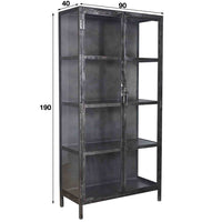 Vitrine Rift Metal 2 Türen / Gunmetal
