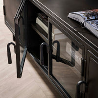 WAVE Design TV Board 160cm black mango solid wood