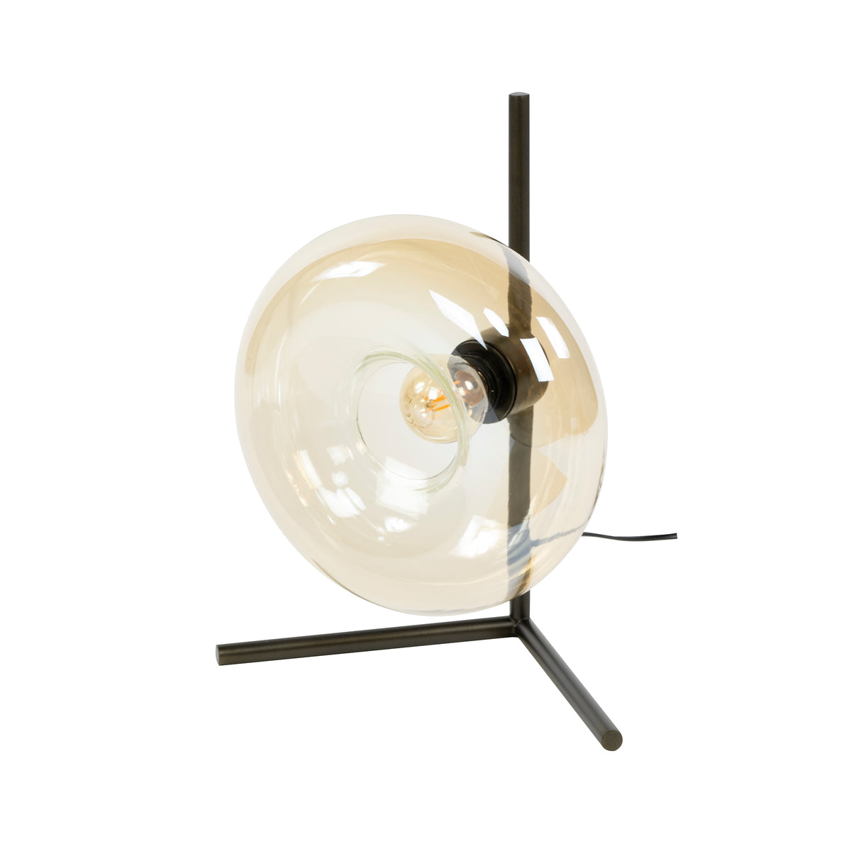 Tischleuchte SOLL 1F – 40 cm, Glas & Metall, 3 Farbvarianten
