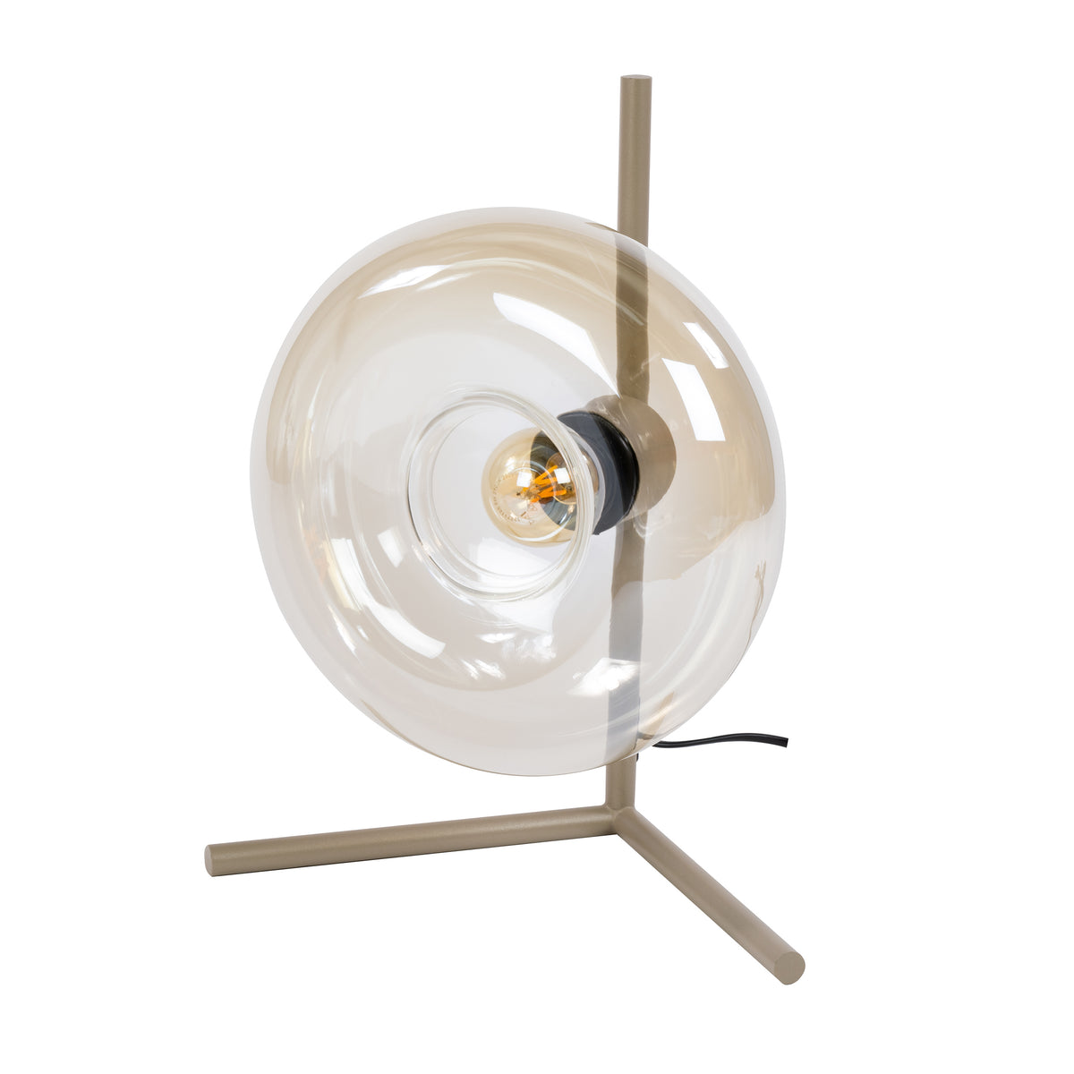 Tischleuchte SOLL 1F – 40 cm, Glas & Metall, 3 Farbvarianten