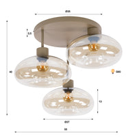 Deckenleuchte Serene 3-Fassungen / Beige