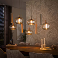 Pendelleuchte Serene 5+4-Fassungen / Beige