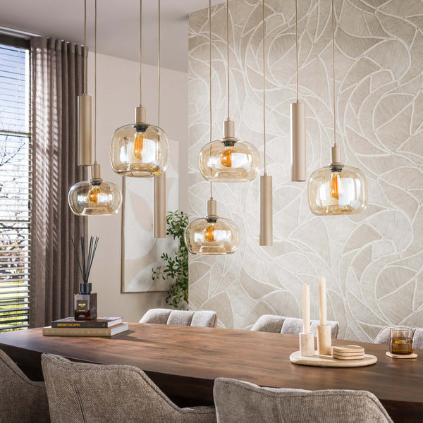 Pendelleuchte Serene 5+4-Fassungen / Beige