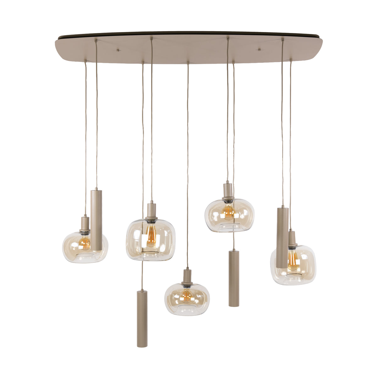 Pendelleuchte Serene 5+4-Fassungen / Beige
