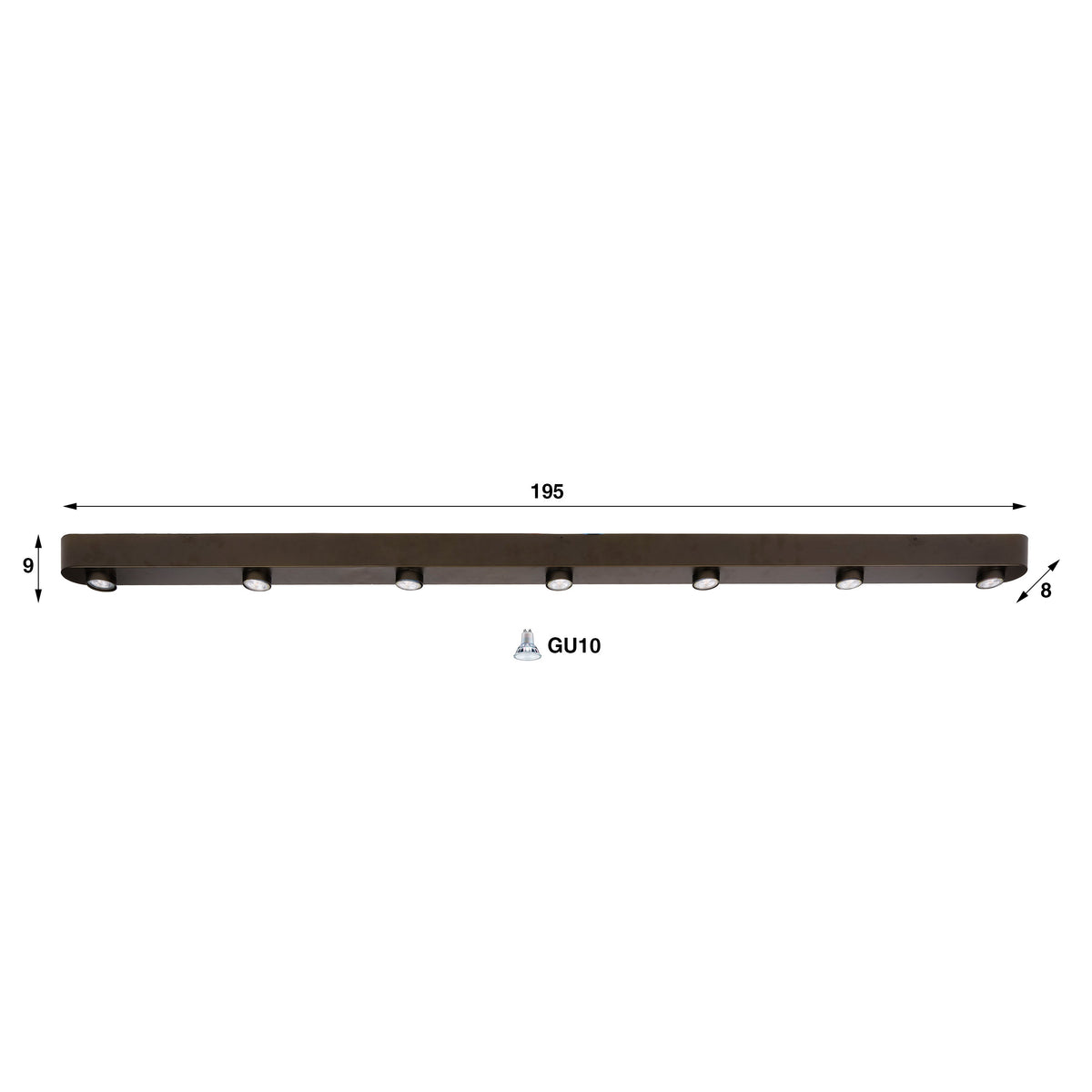 Deckenleuchte DECKENLEUCHTE BAR – 3, 5 ODER 7 SPOTS IN BRONZE & BEIGE