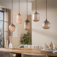 Pendelleuchte Altura 5-Fassungen / Sienna braun-frosted