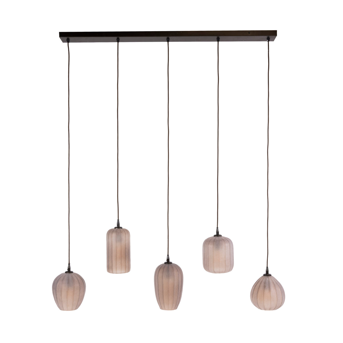 Pendelleuchte Altura 5-Fassungen / Sienna braun-frosted