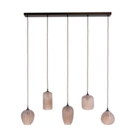 Pendelleuchte Altura 5-Fassungen / Sienna braun-frosted