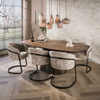 Pendelleuchte Altura 4+3-Fassungen / Sienna braun-frosted