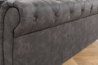 KENSINGTON Chesterfield Doppelbett dunkelgrau Queensize Polsterbett