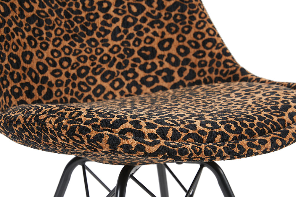 Design Stuhl SCANDINAVIA MEISTERSTÜCK Chenille Metallgestell