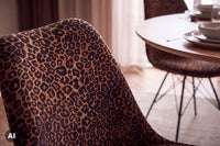 Design Stuhl SCANDINAVIA MEISTERSTÜCK Chenille Metallgestell