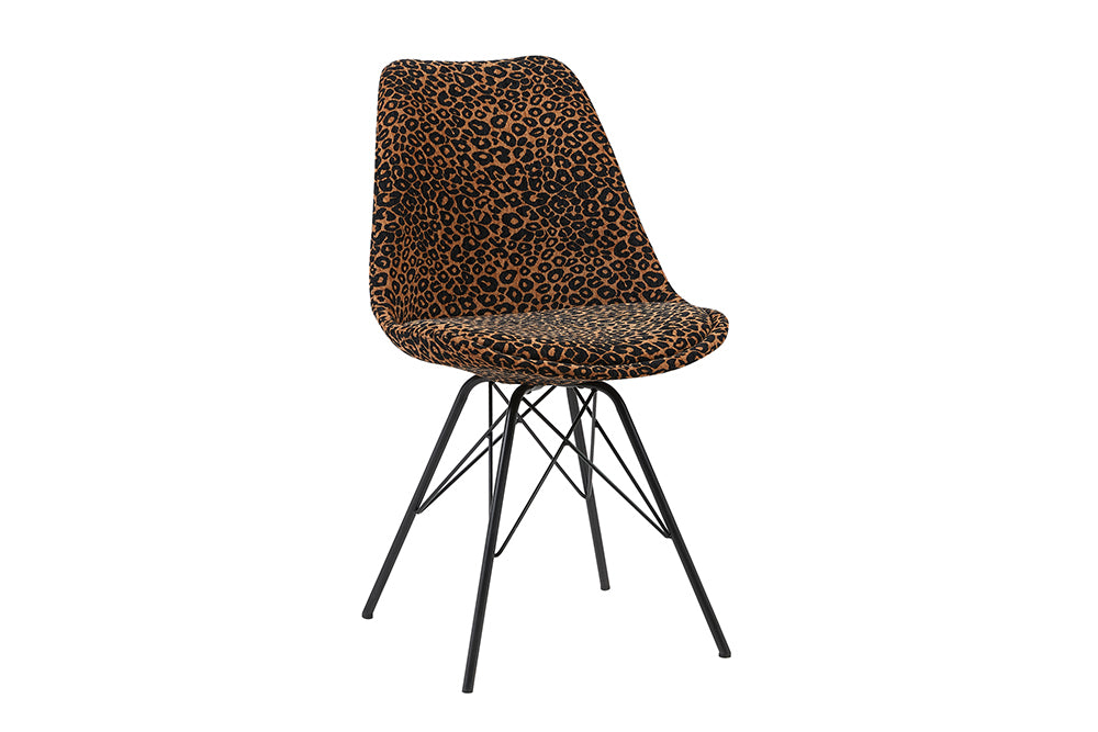 Design Stuhl SCANDINAVIA MEISTERSTÜCK Chenille Metallgestell