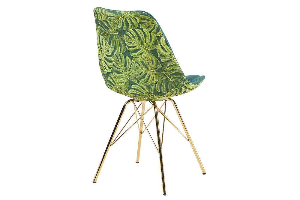 Design Stuhl SCANDINAVIA MEISTERSTÜCK Chenille Metallgestell