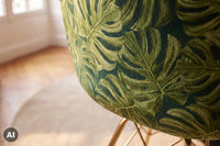 Design Stuhl SCANDINAVIA MEISTERSTÜCK Chenille Metallgestell