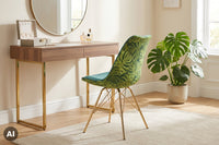 Design Stuhl SCANDINAVIA MEISTERSTÜCK Chenille Metallgestell