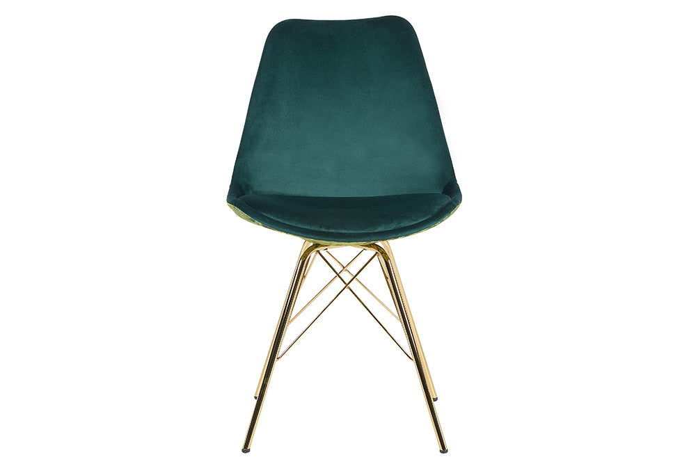 Design Stuhl SCANDINAVIA MEISTERSTÜCK Chenille Metallgestell