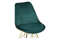 Design Stuhl SCANDINAVIA MEISTERSTÜCK Chenille Metallgestell
