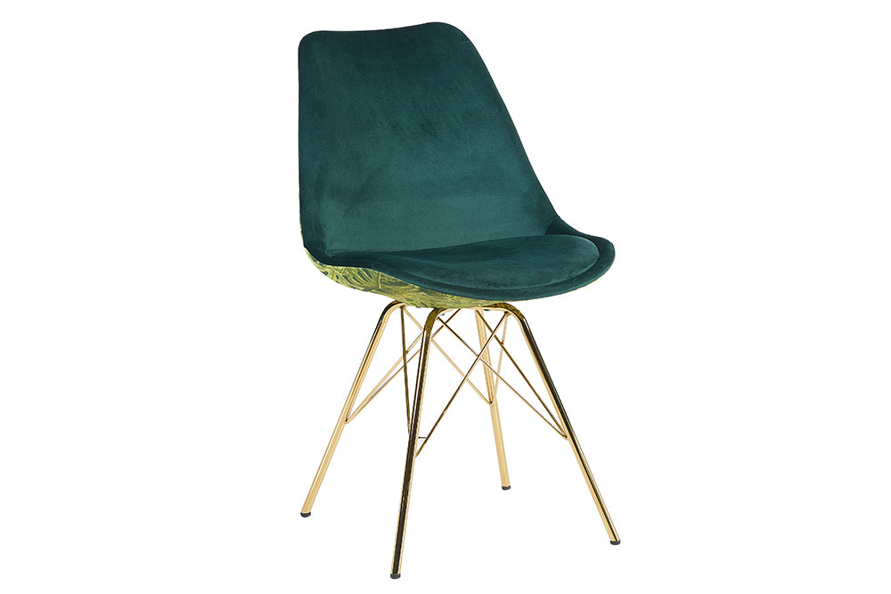 Design Stuhl SCANDINAVIA MEISTERSTÜCK Chenille Metallgestell