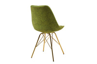 Design Stuhl SCANDINAVIA MEISTERSTÜCK Chenille Metallgestell