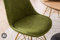 Design Stuhl SCANDINAVIA MEISTERSTÜCK Chenille Metallgestell