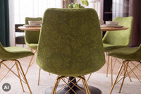 Design Stuhl SCANDINAVIA MEISTERSTÜCK Chenille Metallgestell