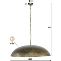 CUPOLA Pendelleuchte 1-Fassung Ø90cm / Antikbronze