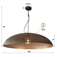 COSMIS Pendelleuchte 1-Fassung Ø90cm / Antikbronze