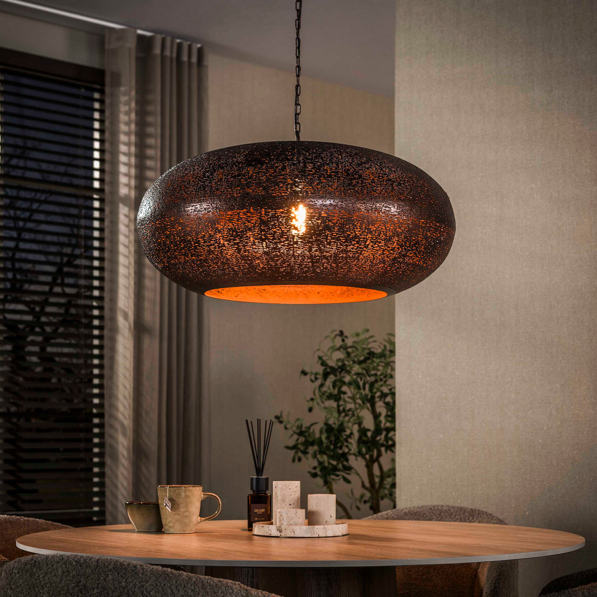 Pendelleuchte CIELO – Antikkupfer – Ø 68 oder Ø 90 cm