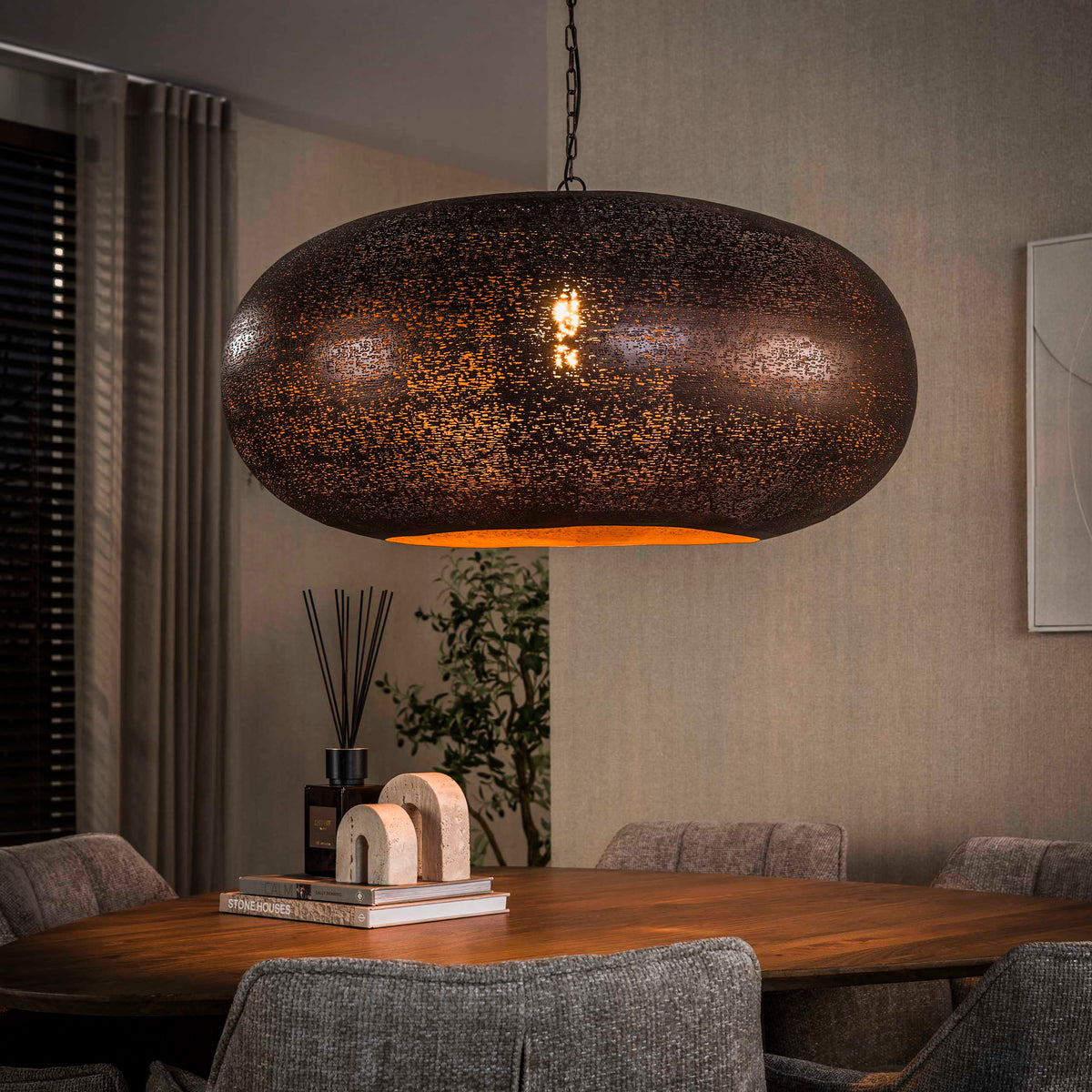 Pendelleuchte CIELO – Antikkupfer – Ø 68 oder Ø 90 cm