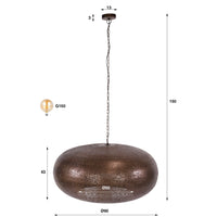 Pendelleuchte CIELO – Antikkupfer – Ø 68 oder Ø 90 cm