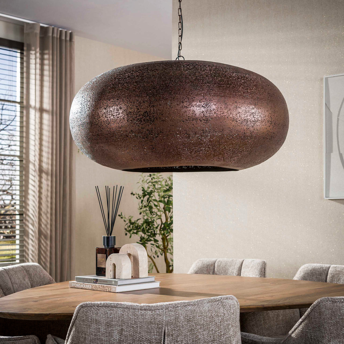 Pendelleuchte CIELO – Antikkupfer – Ø 68 oder Ø 90 cm