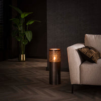 Stehleuchte Cylinder Glow 1-Fassung 60cm / Schwarznickel