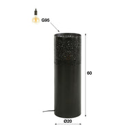 Stehleuchte Cylinder Glow 1-Fassung 60cm / Schwarznickel