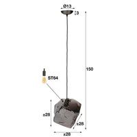 ROCK Pendelleuchte 1-Fassung / Chromglas