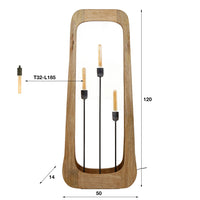 Stehleuchte Bray 3-Fassungen / Massiv Mango