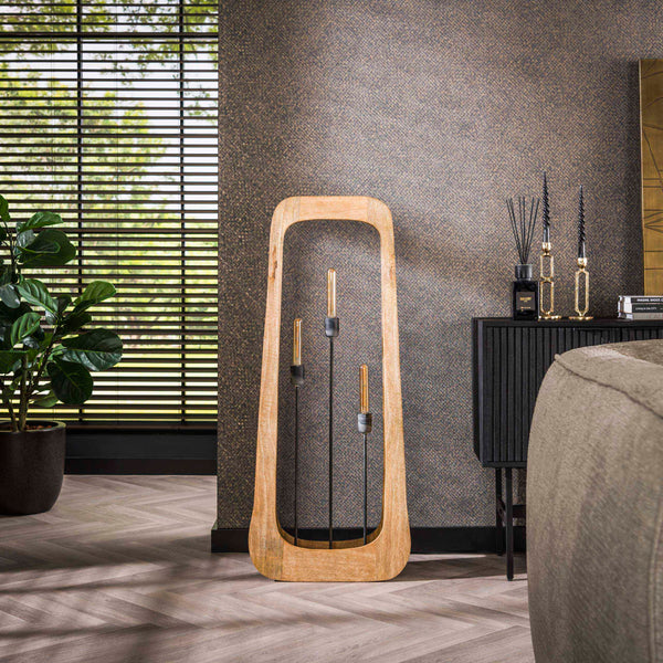 Stehleuchte Bray 3-Fassungen / Massiv Mango