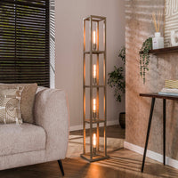 Stehleuchte QUADRA 4F – Beige & Arctic Schwarz
