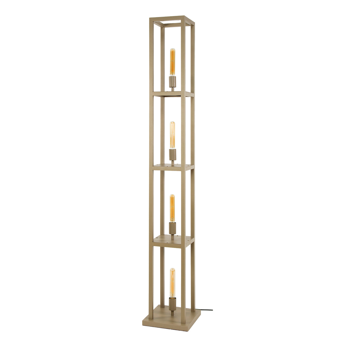 Stehleuchte QUADRA 4F – Beige & Arctic Schwarz