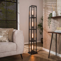 Stehleuchte QUADRA 4F – Beige & Arctic Schwarz