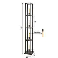 Stehleuchte QUADRA 4F – Beige & Arctic Schwarz