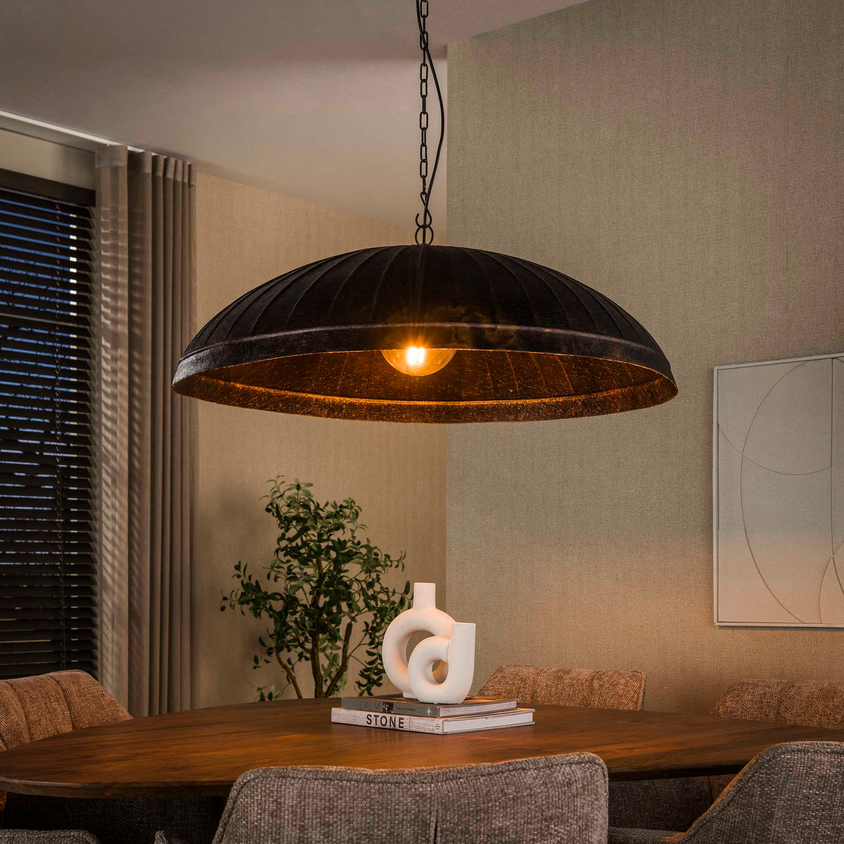 Guard Pendelleuchte 1-Fassung Ø90cm / Smoked brown